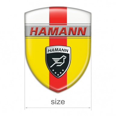 Hamann Silicone Emblem Yellow White with Red band Design 