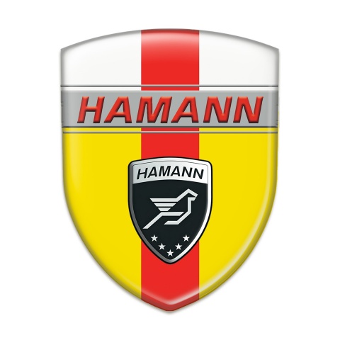 Hamann Silicone Emblem Yellow White with Red band Design 
