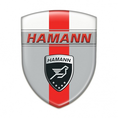 Hamann Resin Sticker Grey White with Red Band Design 