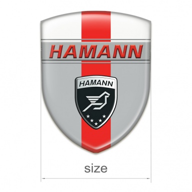 Hamann Resin Sticker Grey White with Red Band Design 