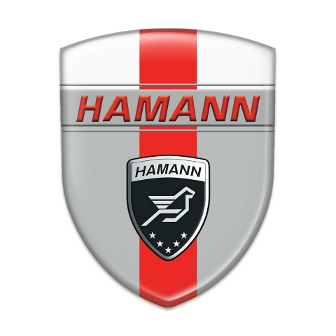 Hamann Resin Sticker Grey White with Red Band Design 