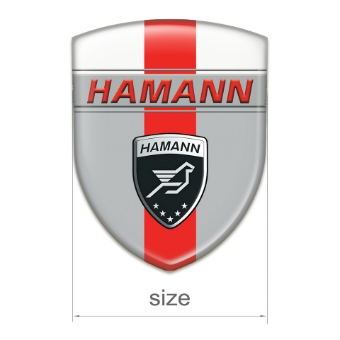 Hamann Resin Sticker Grey White with Red Band Design 