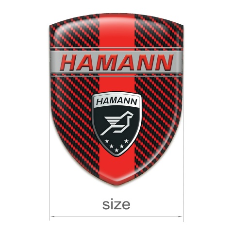 Hamann Silicone Badge Red Carbon with red Band and Red inscription