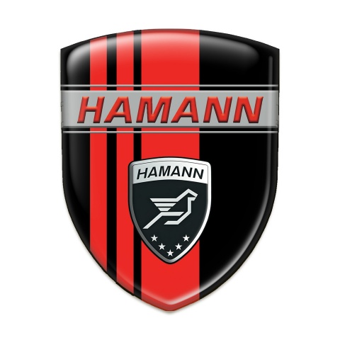 Hamann Auto Emblem Black base with Red Tapes 