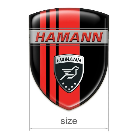 Hamann Auto Emblem Black base with Red Tapes 