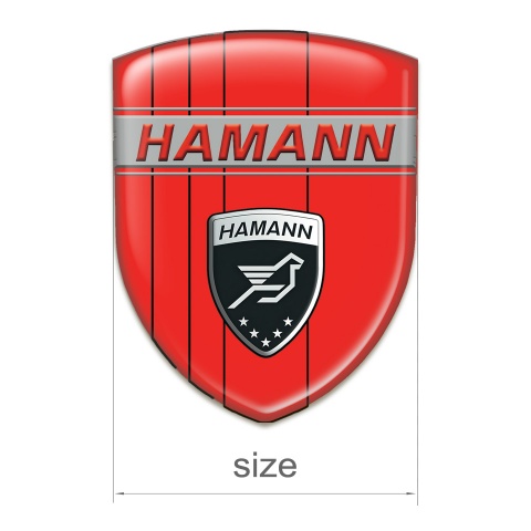 Hamann Tuning Emblem Red Background with Red inscription Style 