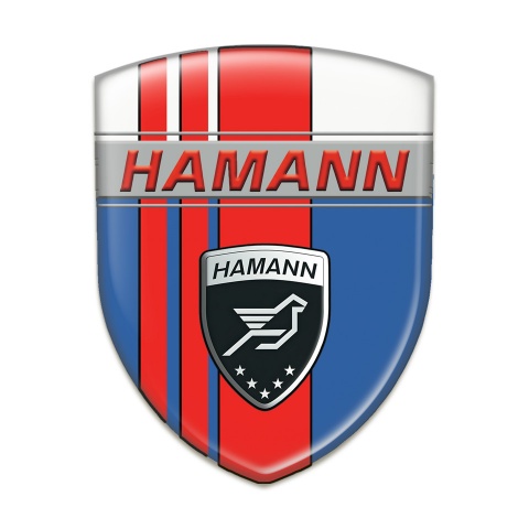 Hamann Emblem Exterior Blue White with Red Tapes Background 