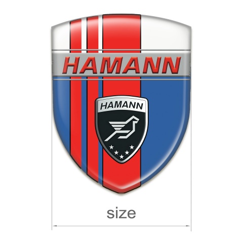 Hamann Emblem Exterior Blue White with Red Tapes Background 