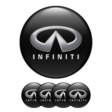 Infiniti Sticker Wheel Center Hub Cap Black Classic