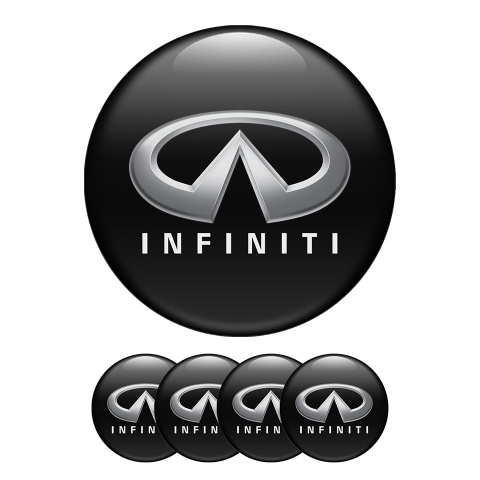 Infiniti Sticker Wheel Center Hub Cap Black Classic