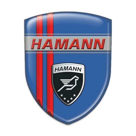 Hamann Auto Emblem Blue with Red Lines Decoration 