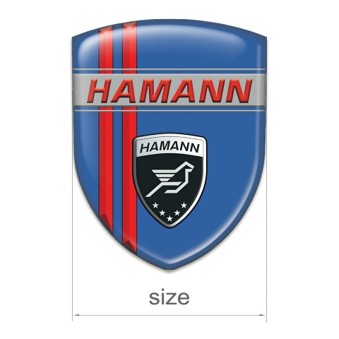 Hamann Auto Emblem Blue with Red Lines Decoration 