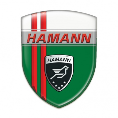 Hamann Tuning Emblem Green White with Red Lines Decoration 