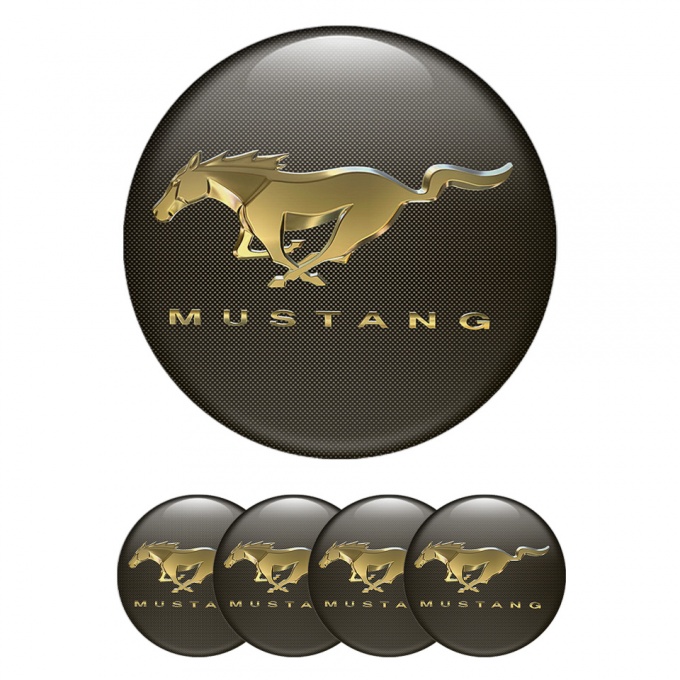 Ford Mustang Wheel Emblem Gold Edition