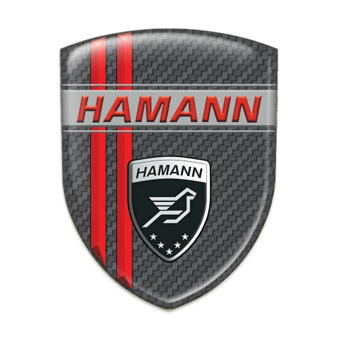 Hamann Emblem Exterior Dark Grey Carbon with Red Lines Decoration 