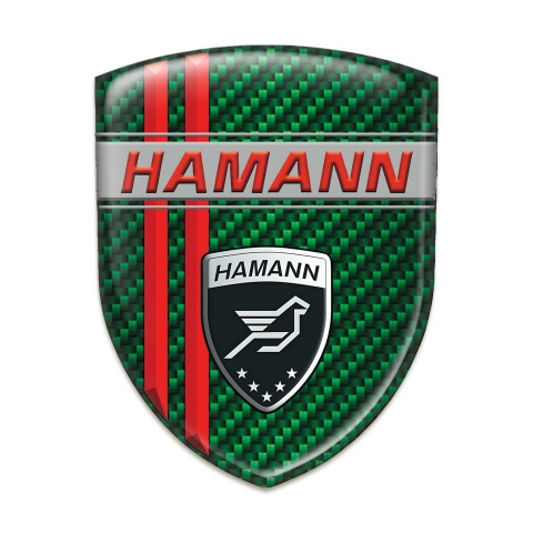 Hamann Car Accessories Badge Green carbon with Red Tapes Decoration 
