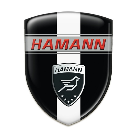 Hamann Silicone Car Decal Badge Black with White Band Decoration 