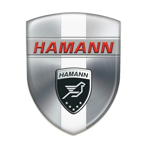 Hamann Silicone Badge Silver with White Band Decoration 