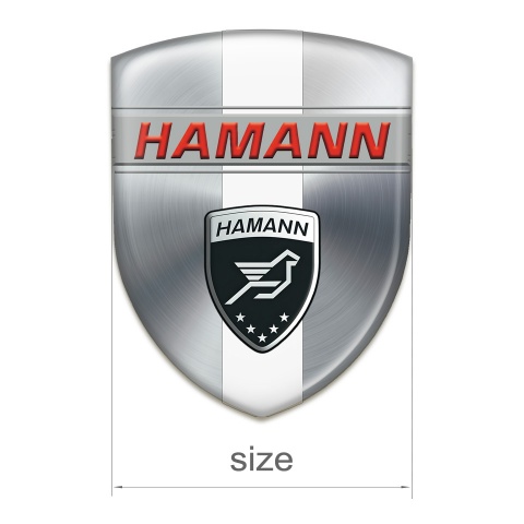 Hamann Silicone Badge Silver with White Band Decoration 