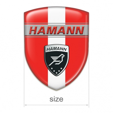 Hamann Tuning Emblem Red with White Band decoration 