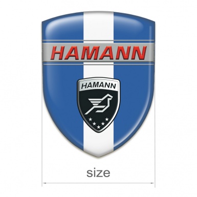 Hamann Self Adhesive Emblem Logo Blue with White Band Decoration 