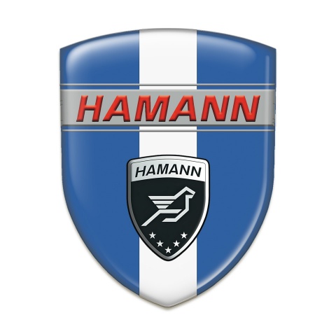 Hamann Self Adhesive Emblem Logo Blue with White Band Decoration 