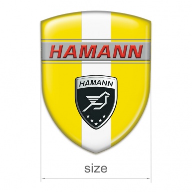 Hamann Domed Emblem Yellow With White Band Decoration 