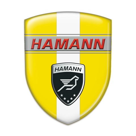Hamann Domed Emblem Yellow With White Band Decoration 