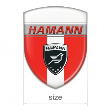 Hamann Resin Sticker Red White with White band Decoration 