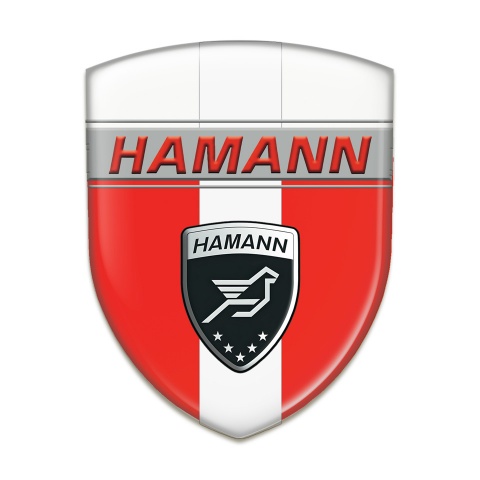 Hamann Resin Sticker Red White with White band Decoration 