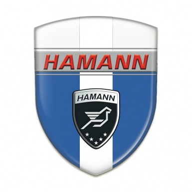 Hamann 3D Gel Emblem Blue White with White Band Decoration 