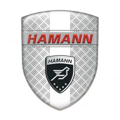 Hamann Car Accessories Badge Mesh Effect with White Band Decoration 