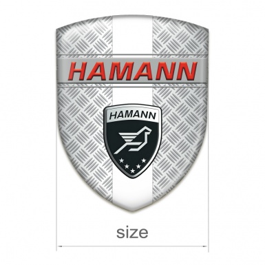 Hamann Car Accessories Badge Mesh Effect with White Band Decoration 