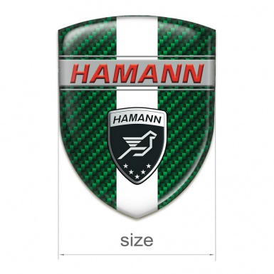 Hamann Car Interior Badge Green Carbon with White Band Decoration 