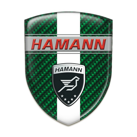 Hamann Car Interior Badge Green Carbon with White Band Decoration 