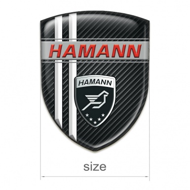 Hamann Silicone Emblem Black Fibers with White Stripes Decoration 