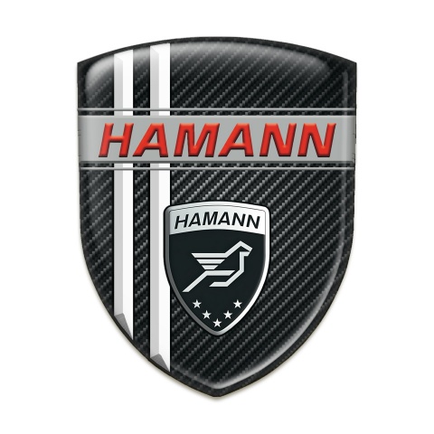 Hamann Silicone Emblem Black Fibers with White Stripes Decoration 
