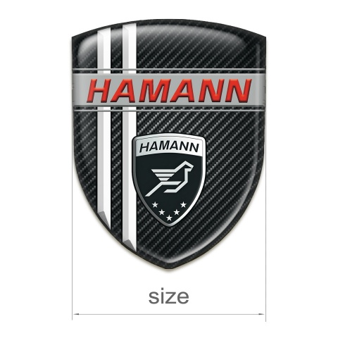 Hamann Silicone Emblem Black Fibers with White Stripes Decoration 