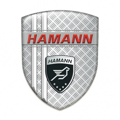 Hamann Resin Sticker Mesh Effect with White Stripes Decoration 