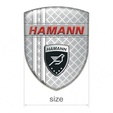 Hamann Resin Sticker Mesh Effect with White Stripes Decoration 