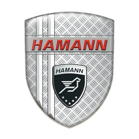 Hamann Resin Sticker Mesh Effect with White Stripes Decoration 