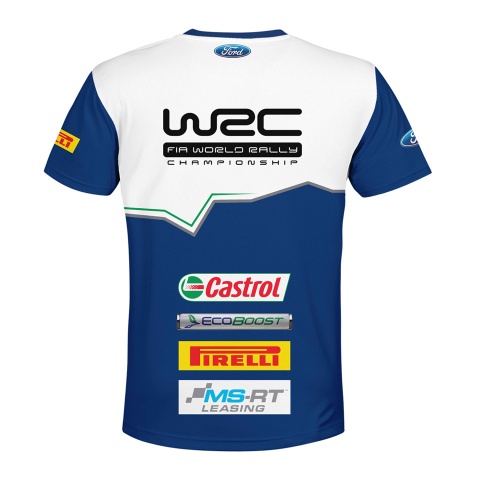 Ford T-shirt WRC Crew Neck White Navy