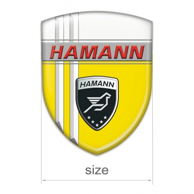 Hamann Emblem Exterior Yellow White with White Stripes Decoration 