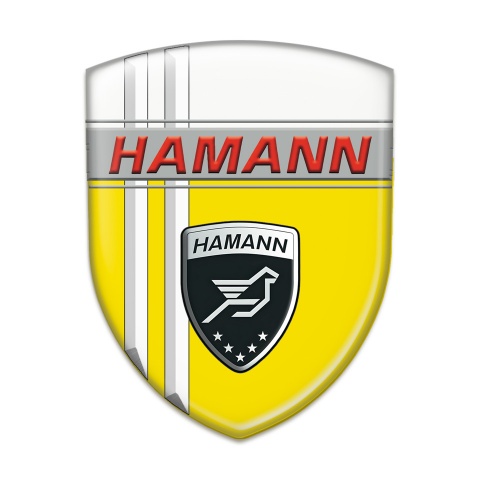 Hamann Emblem Exterior Yellow White with White Stripes Decoration 