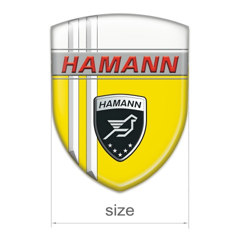 Hamann Emblem Exterior Yellow White with White Stripes Decoration 