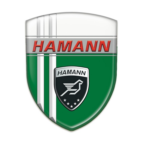 Hamann Car Accessories Badge Green White with White Stripes Decoration 