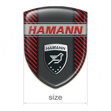 Hamann Domed Emblem Red Carbon Edition Black Logo panel 