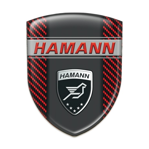 Hamann Domed Emblem Red Carbon Edition Black Logo panel 