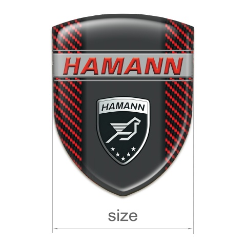 Hamann Domed Emblem Red Carbon Edition Black Logo panel 