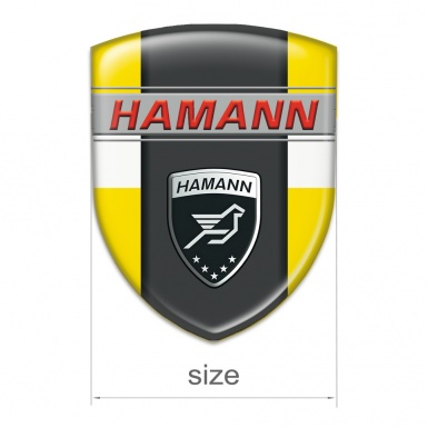 Hamann Car Accessories Badge Yellow with White Band and Dark Panel 